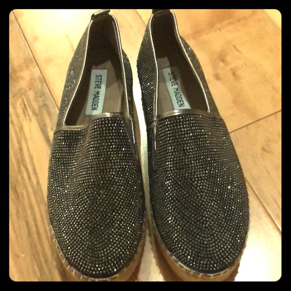 Steve Madden slip on shoes-sparkly